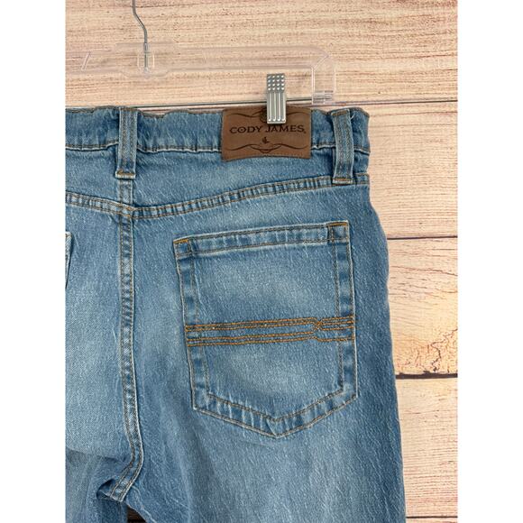 Cody James Yeehaw Stackable Straight Jeans Mens 35x30 Blue Light Wash Denim - Picture 6 of 11